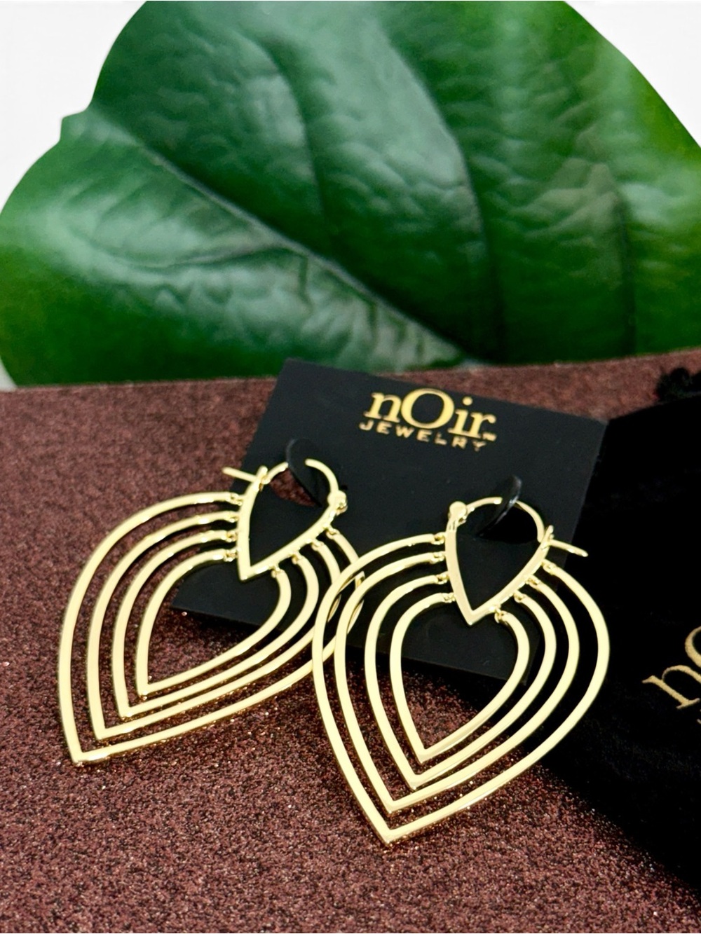 nOir Jewelry Twiggy 14K Gold-Plated Statement Hoop Earrings NWT